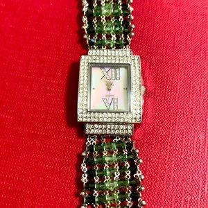 🖤NEW💕Sterling silver Crystal watch